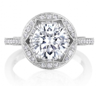 chandelier style engagement ring by TACORI